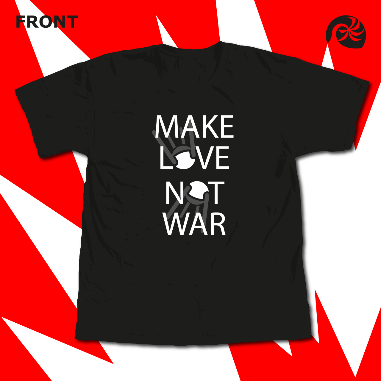 Palmenstrand Shirt MAKE LOVE NOT WAR